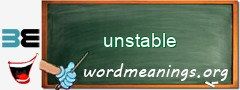 WordMeaning blackboard for unstable